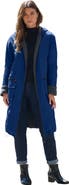 Roaman's Plus Size Knee Length Hooded Nylon Jacket