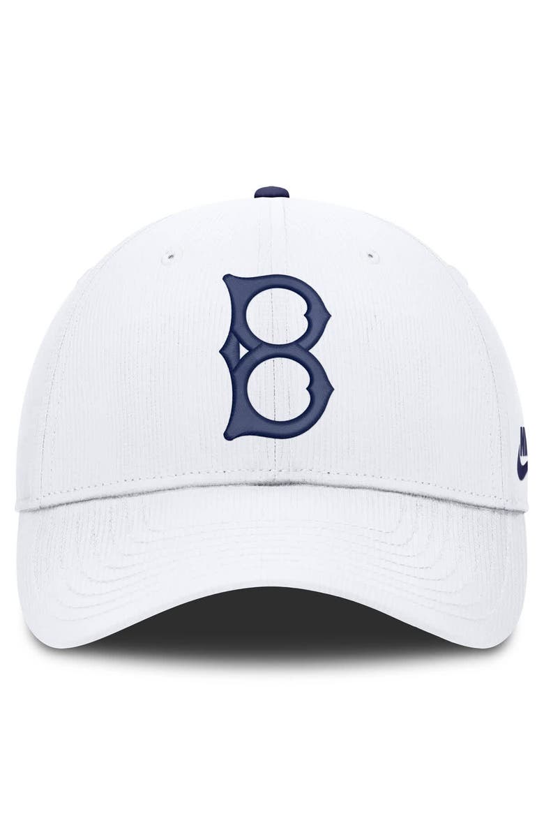 Nike Men's Nike White Brooklyn Dodgers Cooperstown Collection Club Dri-FIT Adjustable Hat, Alternate, color, White