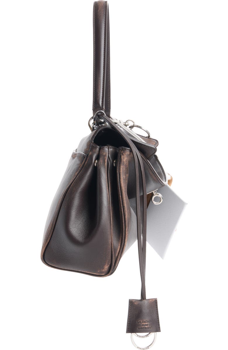 Balenciaga Small Rodeo Leather Top Handle Bag, Alternate, color, 2221 Espresso