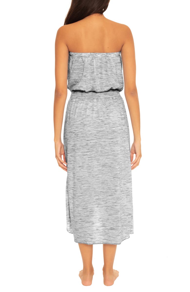 Becca Whisper Smocked Waist Strapless Cover-Up Dress, Alternate, color, 