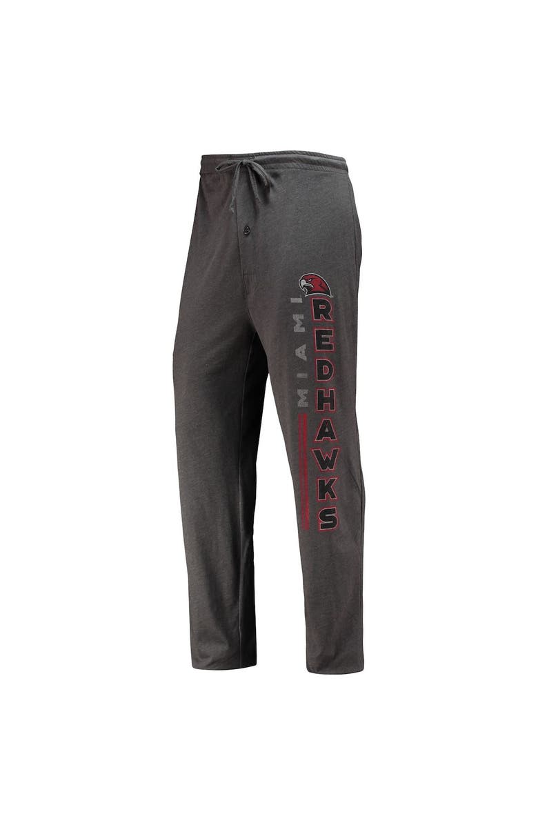 CONCEPTS SPORT Men's Concepts Sport Heathered Charcoal/Red Miami University RedHawks Meter T-Shirt & Pants Sleep Set, Alternate, color, Heather Charcoal