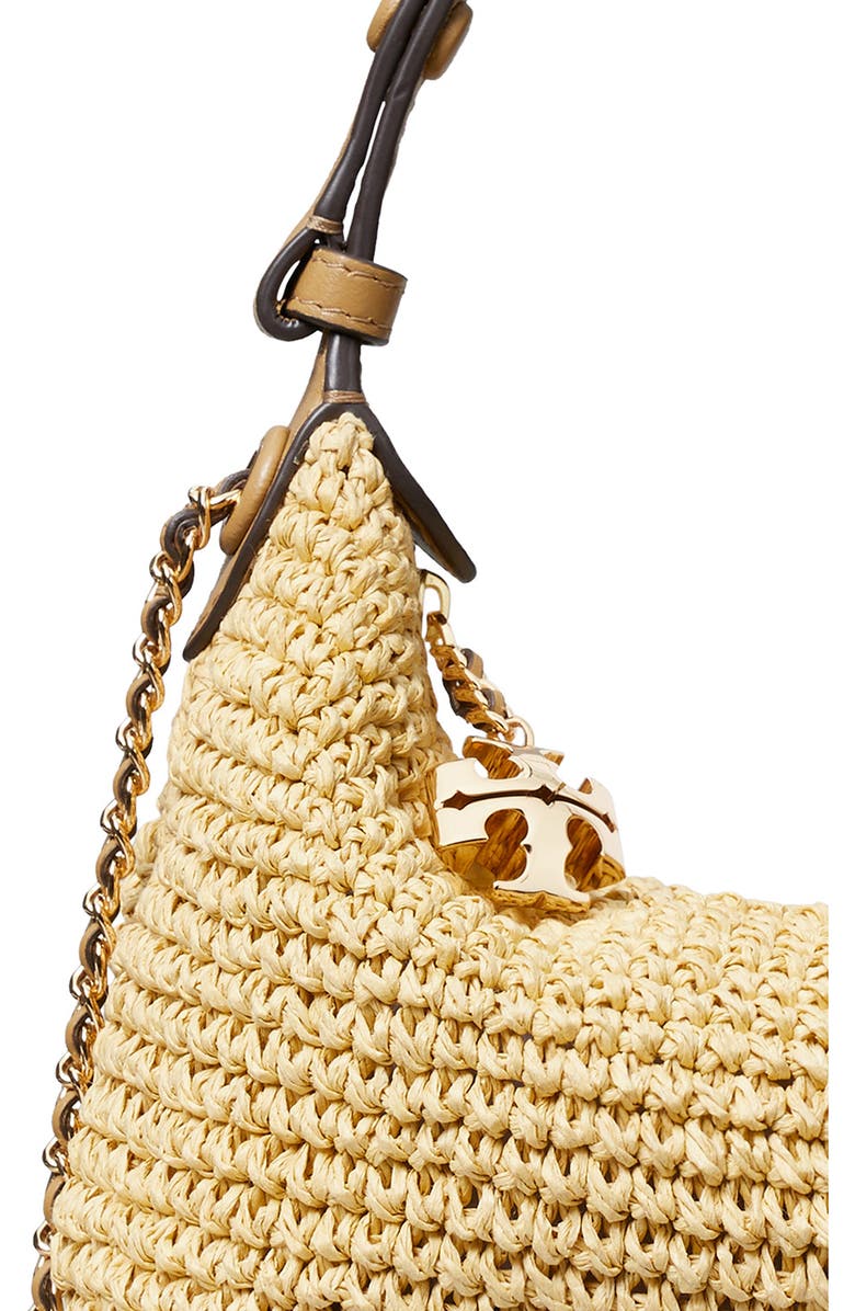 Tory Burch Fleming Pochette Straw Shoulder Bag, Alternate, color, Natural