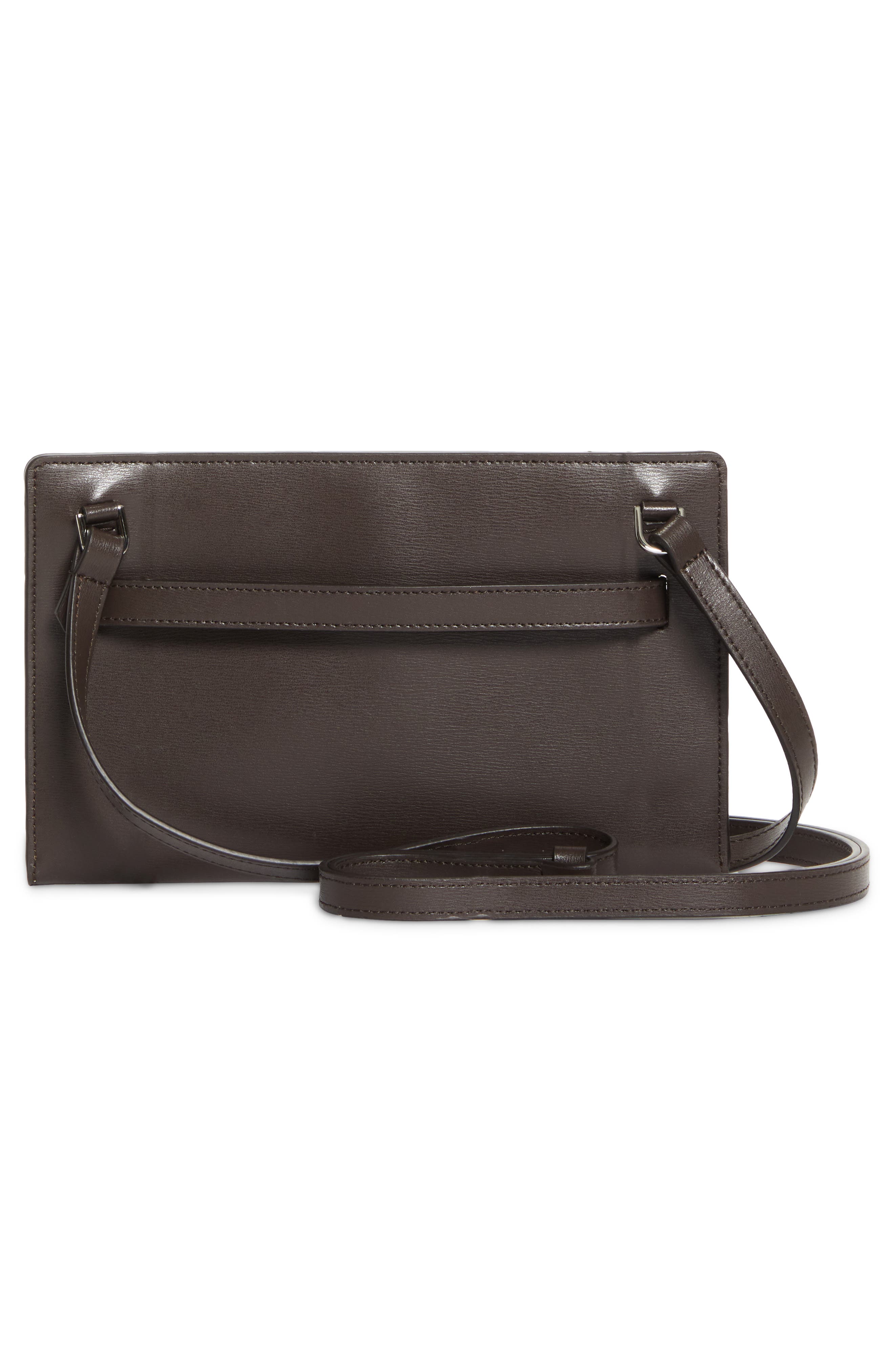TOTEME Belted Leather Crossbody Bag, Alternate, color, Bark