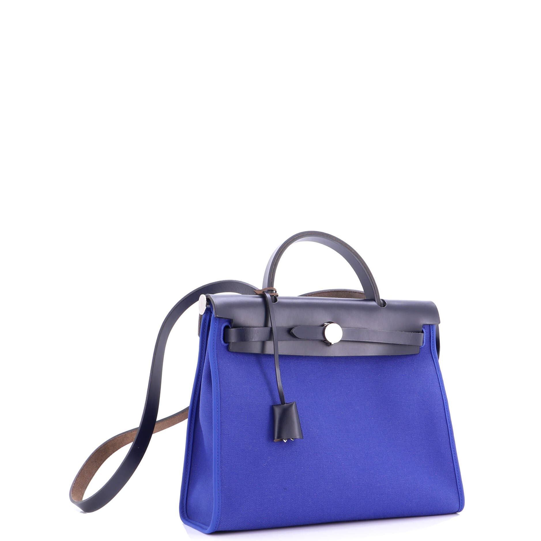 Pre-Owned Hermes Herbag Zip Leather and Toile 31, Alternate, color, 