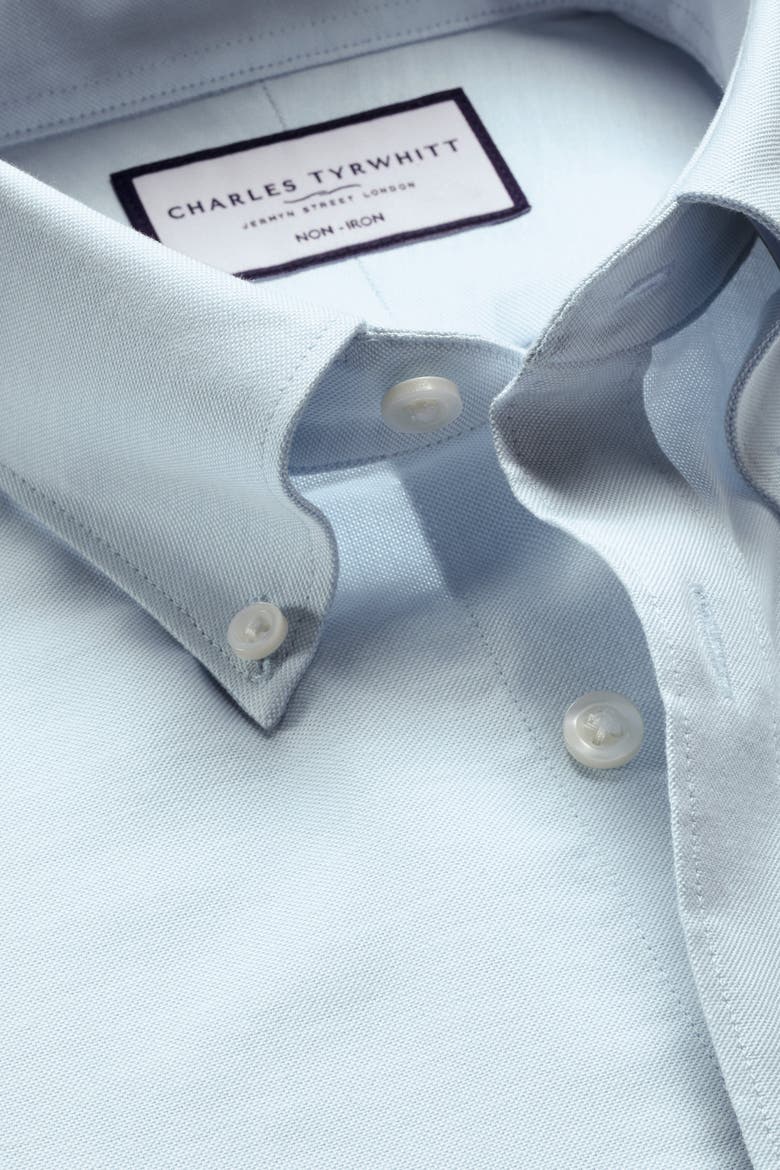 Non-Iron Stretch Oxford Shirt, Alternate, color, Sky Blue
