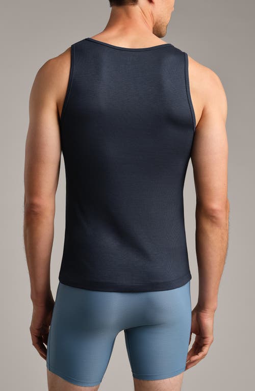 Rhone C.o.r. Ribbed Tank In Blue