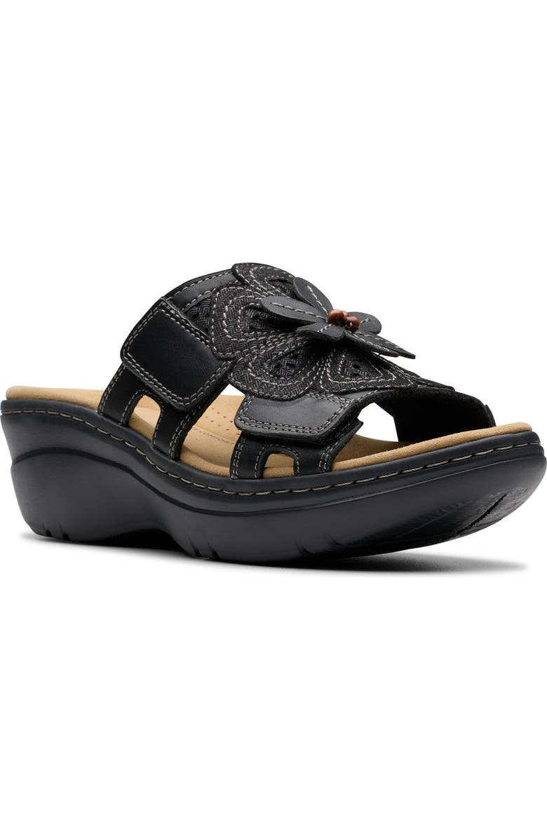 Clarks<sup>®</sup> Merliah Belle Wedge Sandal, Main, color, Black Combo