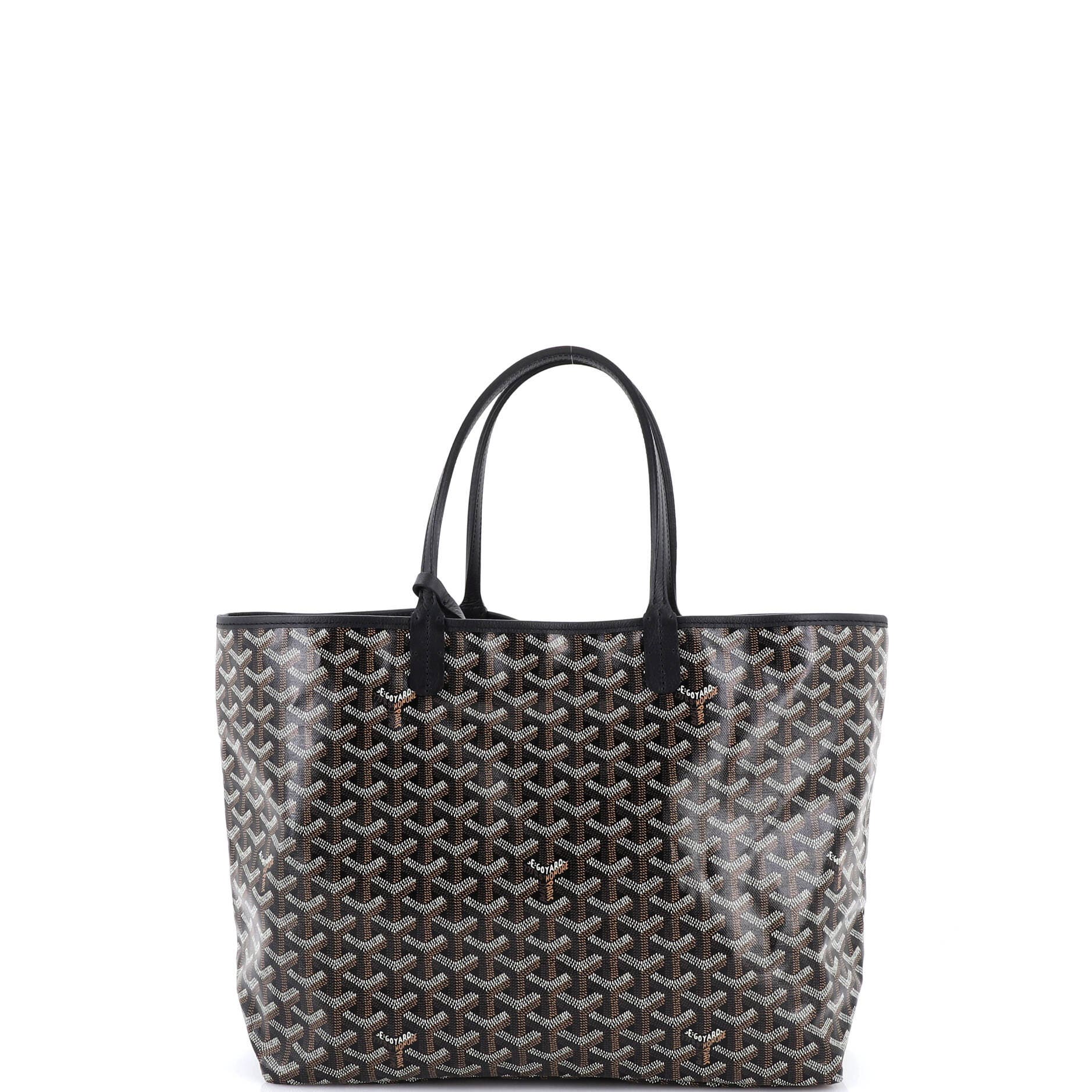 Pre-Owned Goyard Saint Louis Tote Coated Canvas PM, Main, color, Black