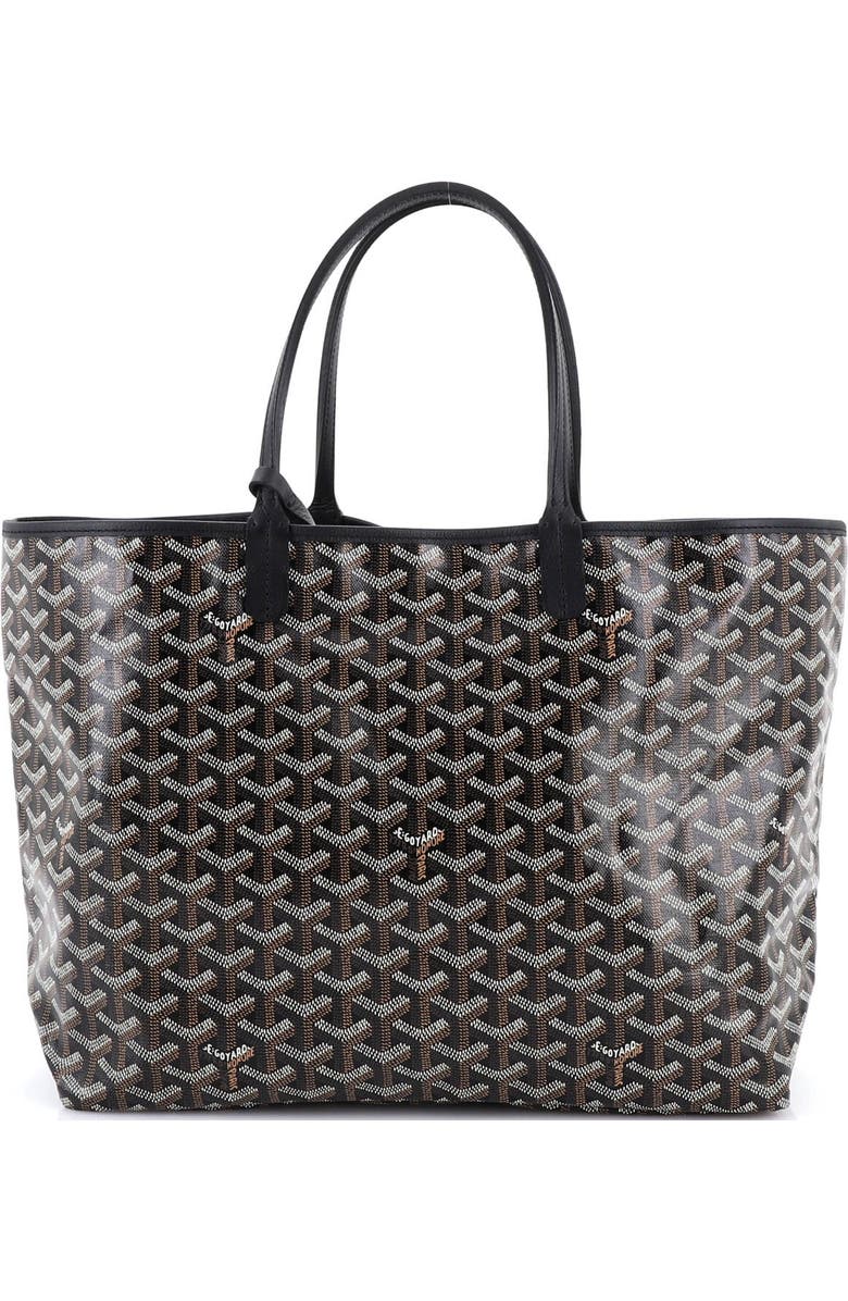 Pre-Owned Goyard Saint Louis Tote Coated Canvas PM, Main, color, Black