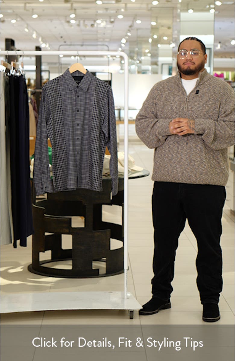 Dalton Patchwork Cotton Blend Flannel Button-Up Shirt, sales video thumbnail