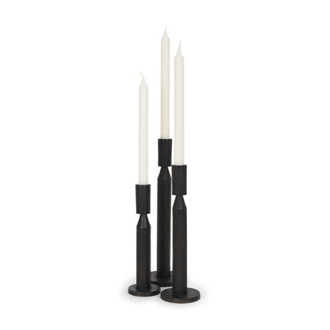 Declan Cast Metal Taper Candle Holder