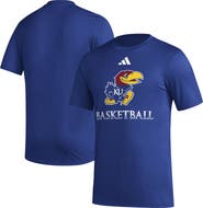 adidas Men's adidas  Royal Kansas Jayhawks Fadeaway Basketball Pregame AEROREADY T-Shirt