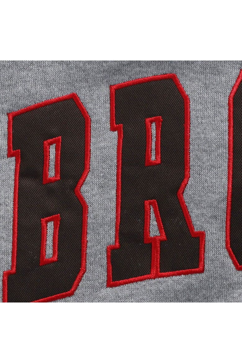 Men's Colosseum Heathered Gray Brown Bears Arch & Logo Tackle Twill Pullover Sweatshirt, Alternate, color, Heather Gray