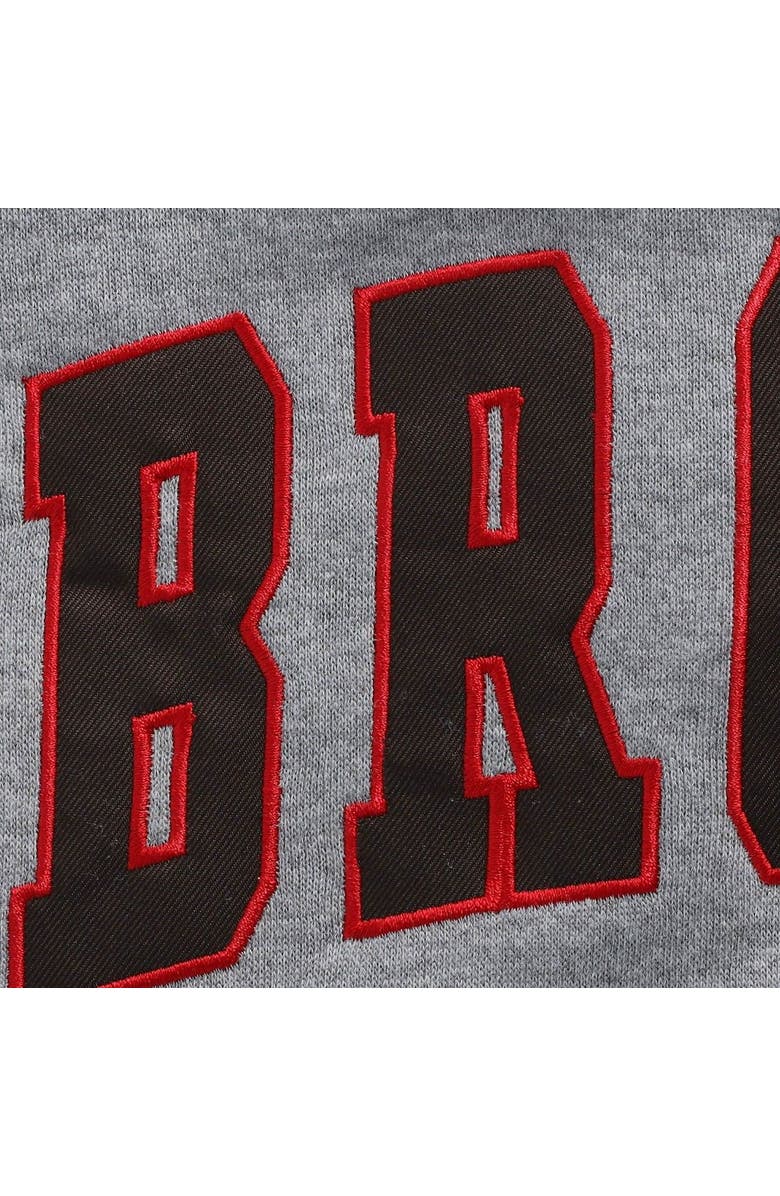 COLOSSEUM Men's Colosseum Heathered Gray Brown Bears Arch & Logo Tackle Twill Pullover Sweatshirt, Alternate, color, Heather Gray