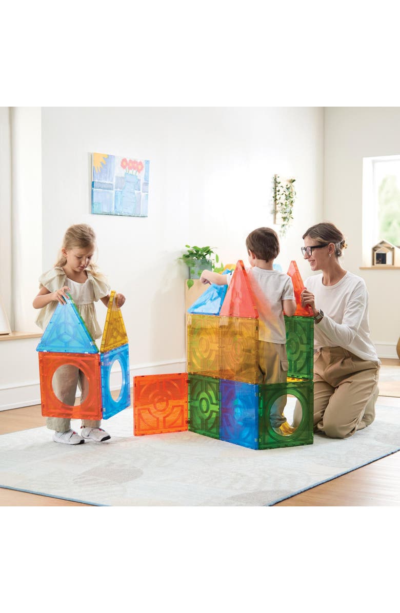 Kaplan Early Learning Company Mega Magnetic Building Set - 24 Pieces, Alternate, color, Multicolored