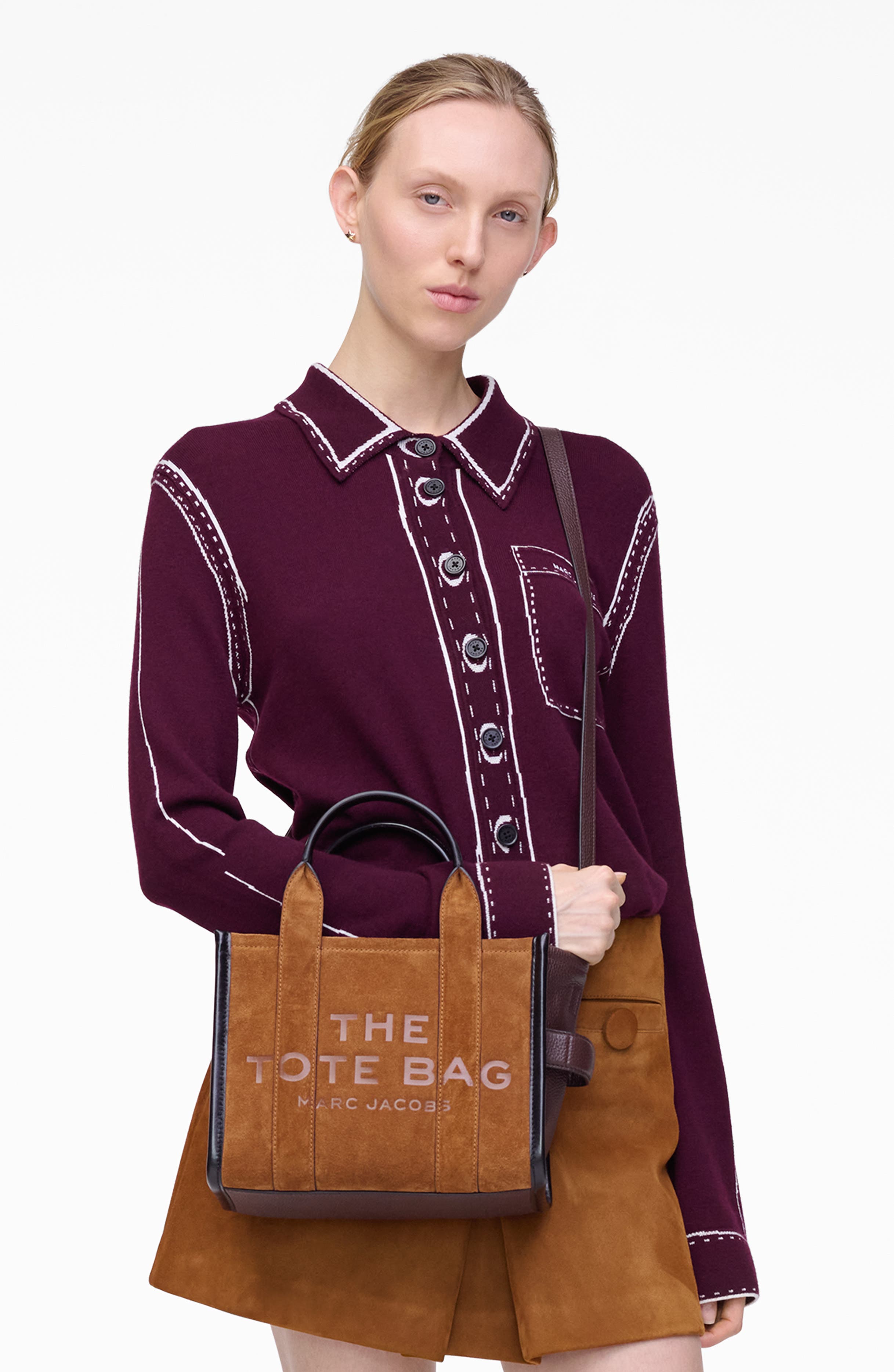 Marc Jacobs The Suede Small Tote, Alternate, color, 