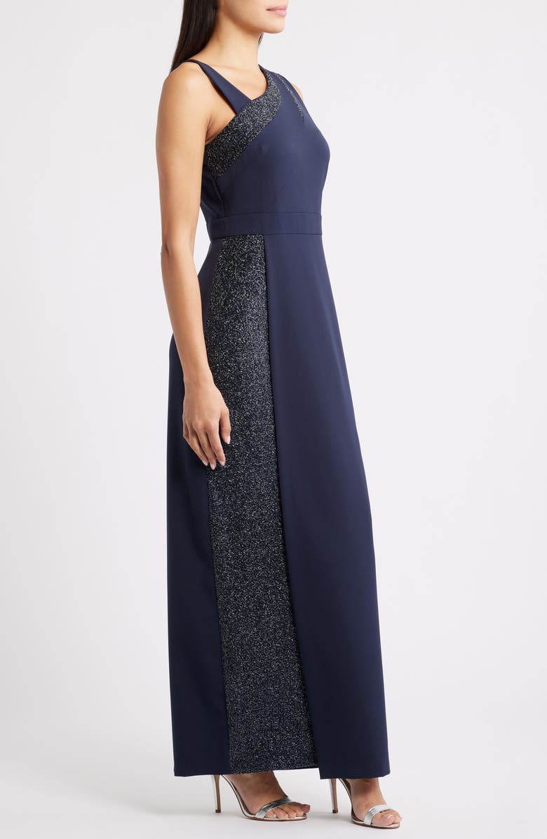 Vince Camuto Laguna Sequin Detail Gown, Alternate, color, Navy