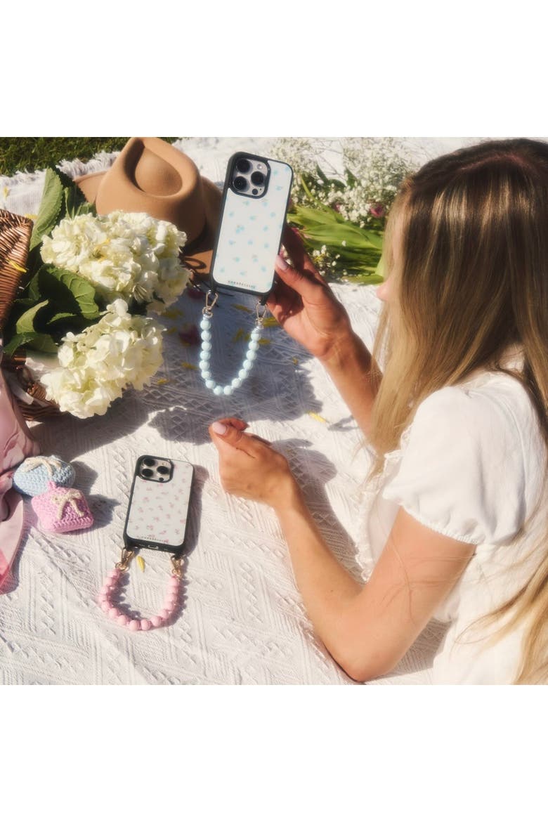 Daisy Phone Wristlet, Alternate, color, Blush