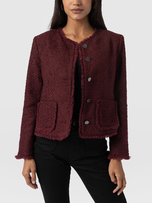 Saint And Sofia Saint + Sofia Ashby Jacket In Purple