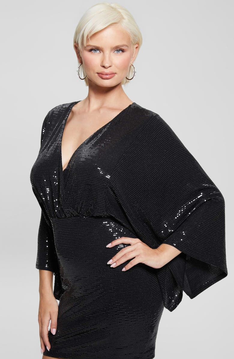 GUESS Tiana Reversible Bracelet Sleeve Minidress, Alternate, color, 