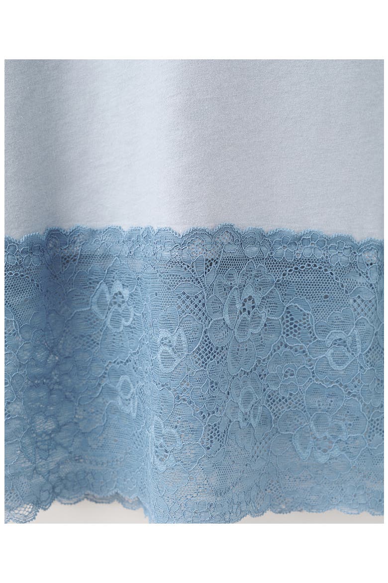 Lace Trim Nightgown, Alternate, color, BLUE