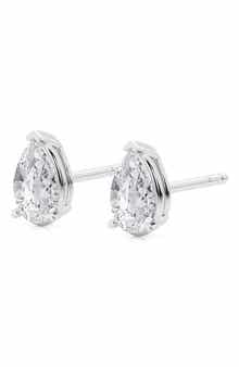 Badgley Mischka Collection Pear Cut Lab Created Diamond Stud Earrings - 1.0ctw