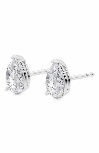 Badgley Mischka Collection Pear Cut Lab Created Diamond Stud Earrings - 1.0ctw