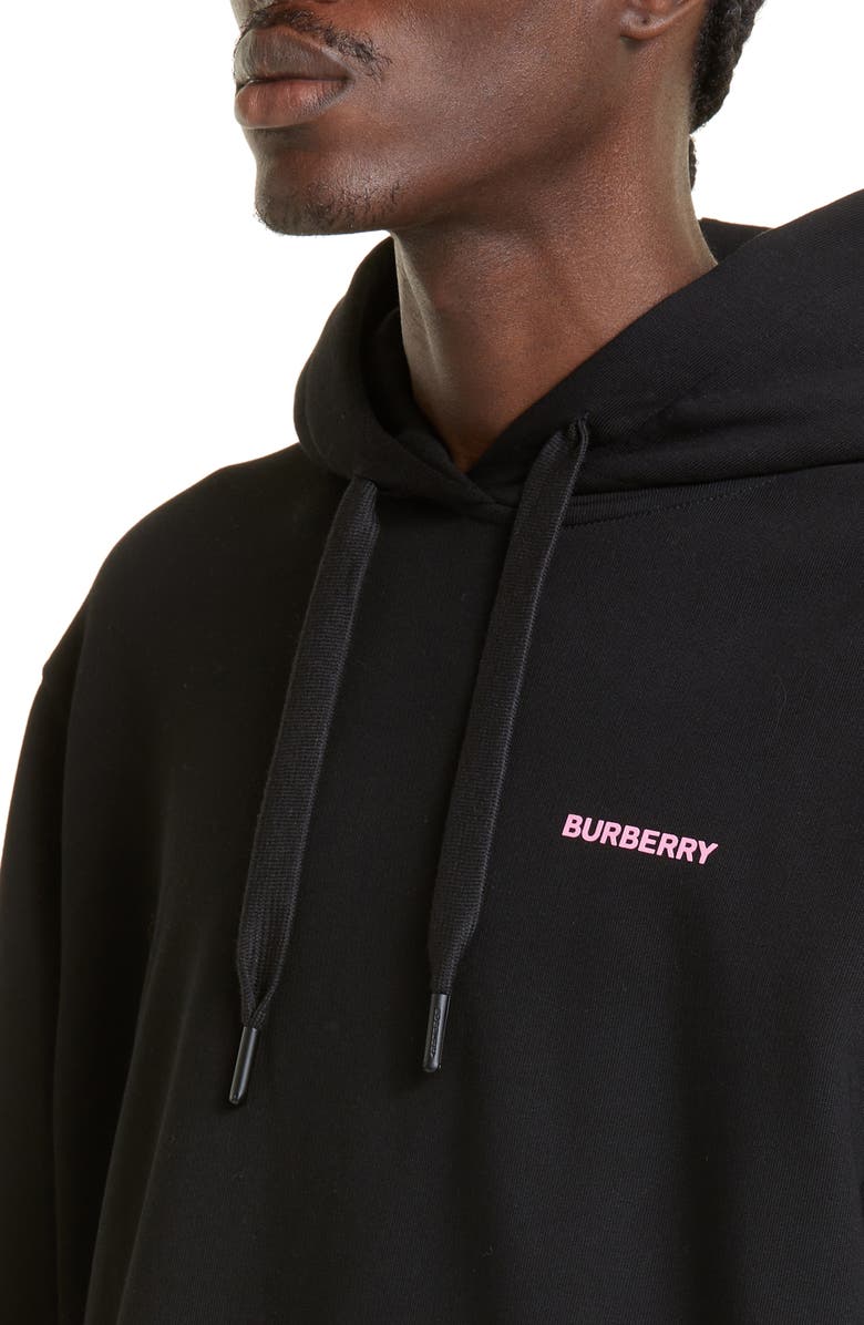 Burberry Lancing Oak Leaf Crest Cotton Hoodie, Alternate, color,