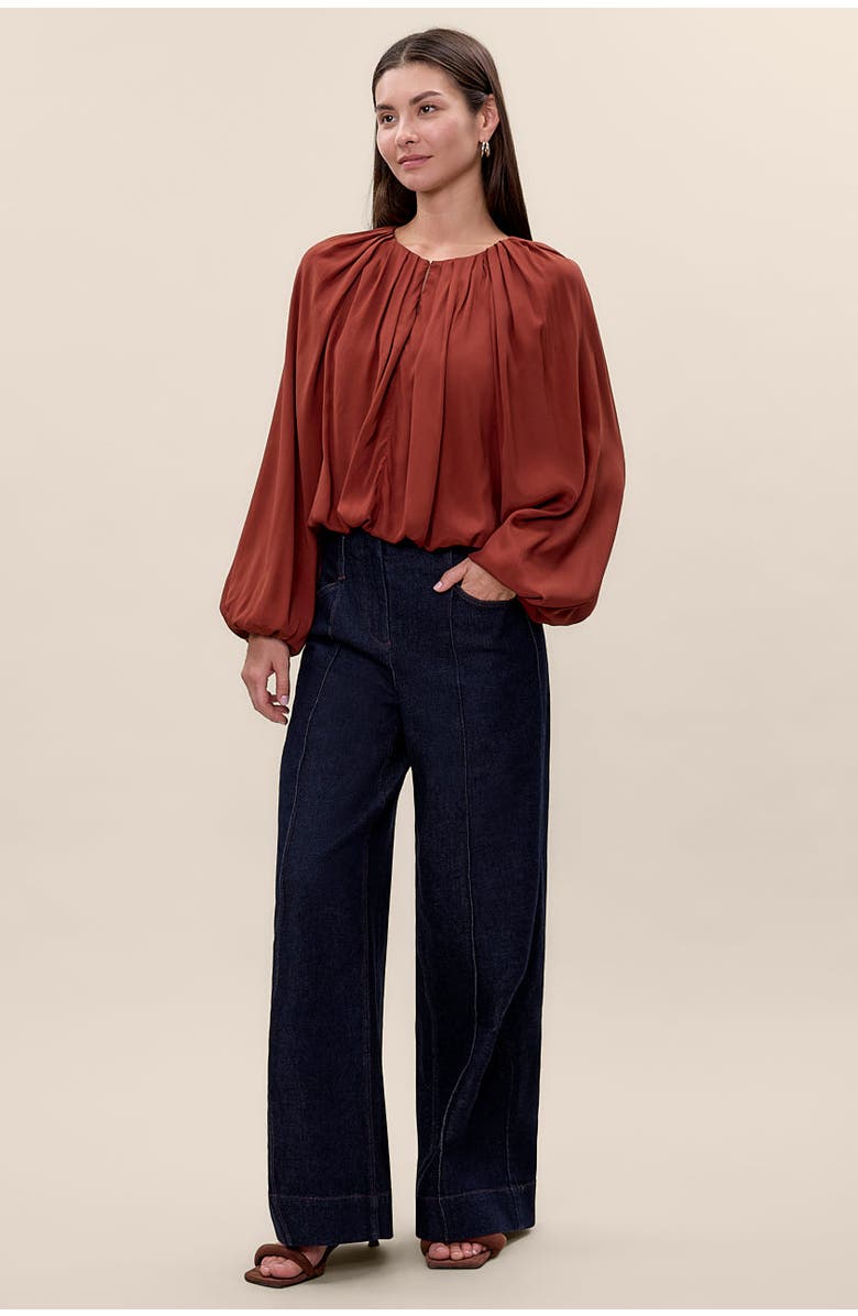 Rebecca Taylor Carmen Denim Pant, Alternate, color, Carmen Indigo