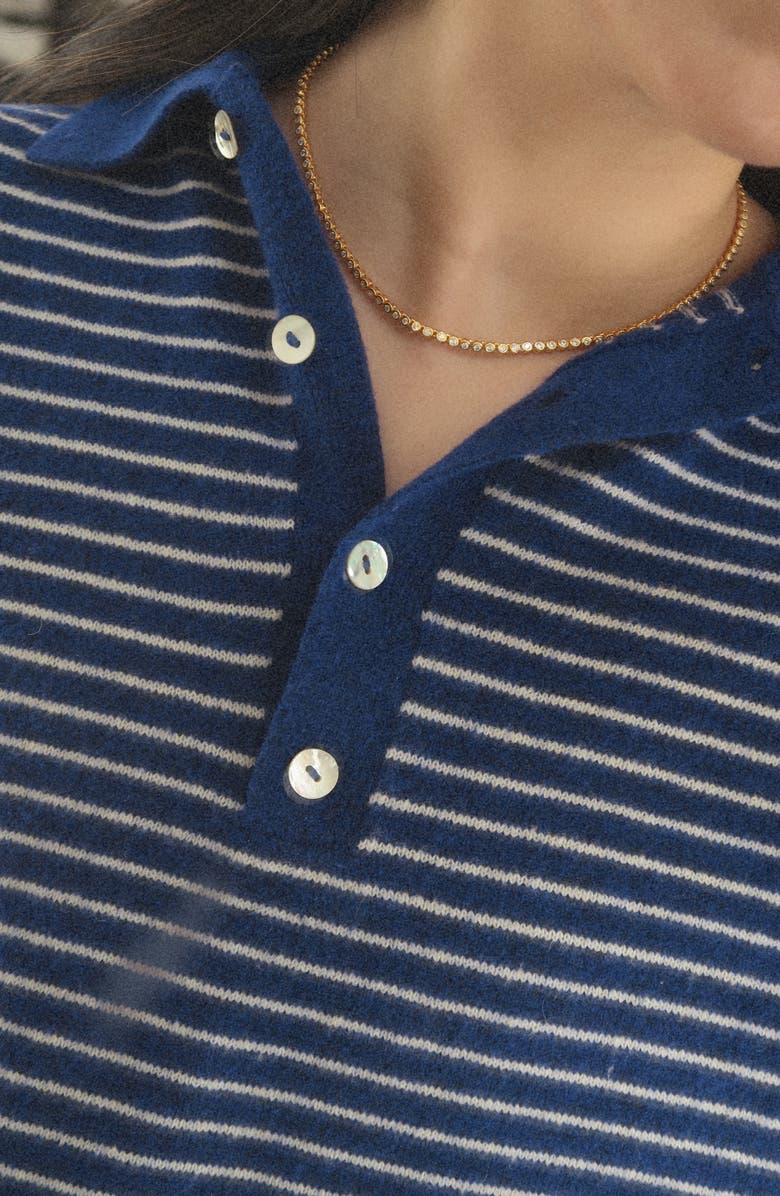 Joiana Jewelry Bezel Tennis Necklace, Alternate, color, Gold Vermeil