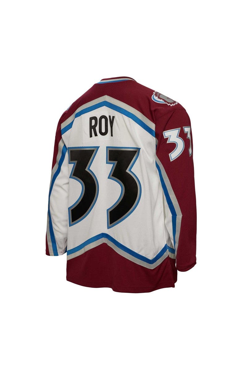 Mitchell & Ness Men's Mitchell & Ness Patrick Roy White Colorado Avalanche 2000/01 Blue Line Player Jersey, Alternate, color,