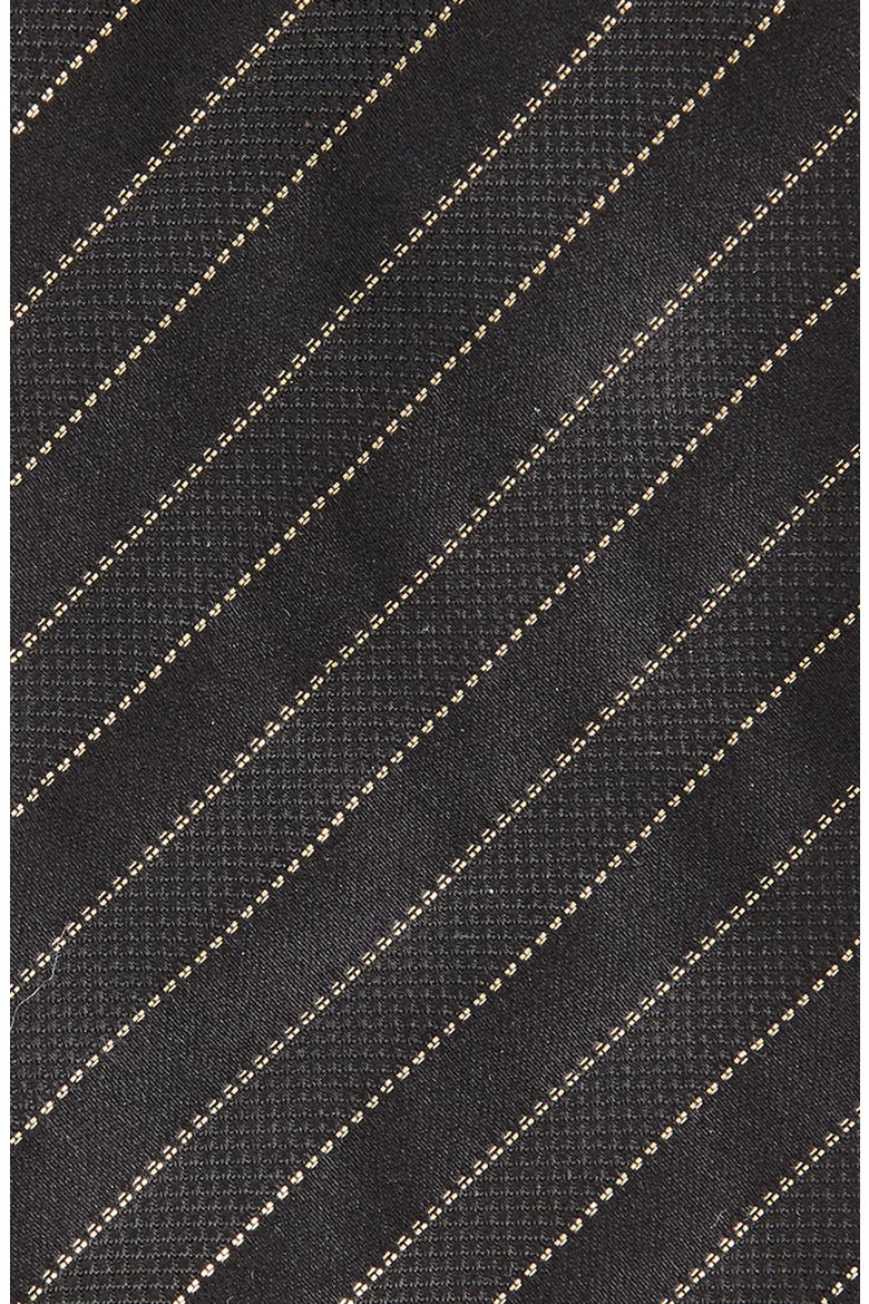 Stripe Metallic Silk Jacquard Tie, Alternate, color, BLACK