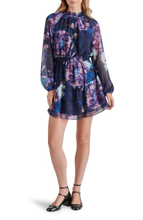 Rylan Print Long Sleeve Minidress
