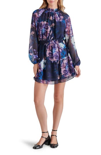 Steve Madden Rylan Print Long Sleeve Minidress
