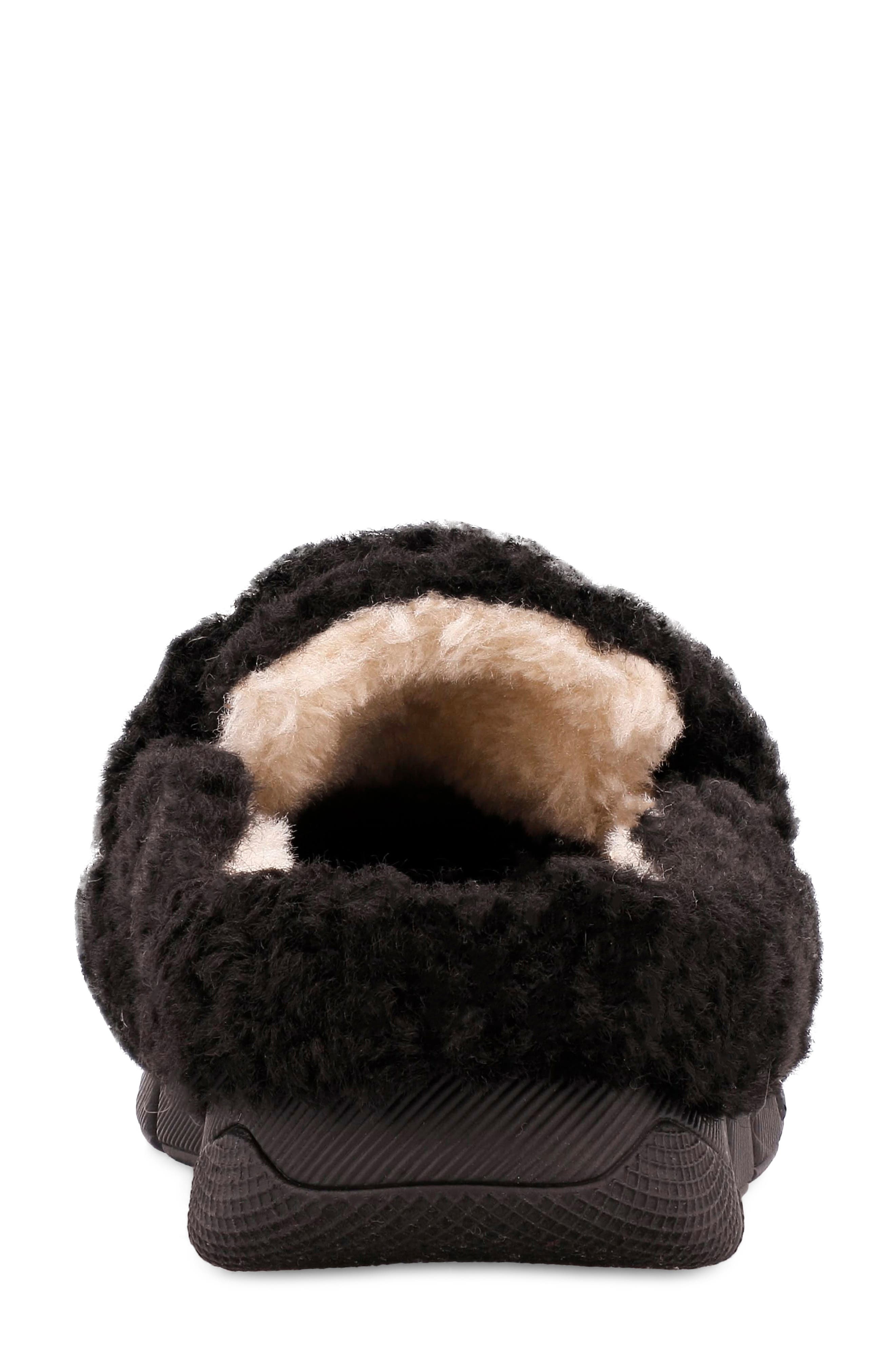 MIA Cocoa Faux Shearling Slipper, Alternate, color, Black