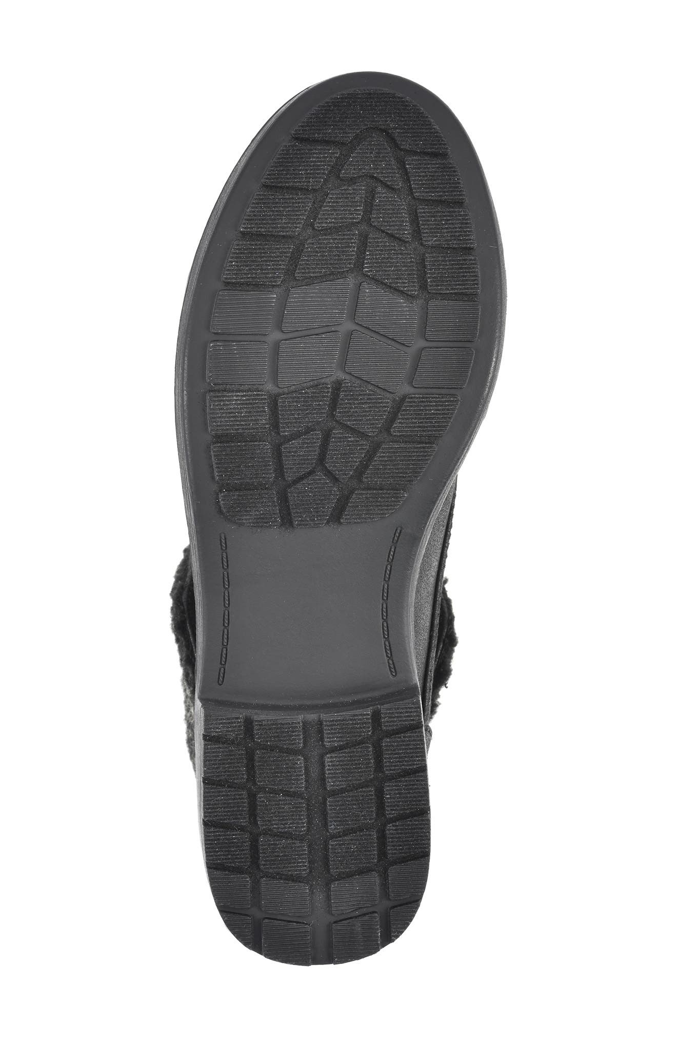 CLIFFS BY WHITE MOUNTAIN Duena Faux Shearling Lined Lace-Up Boot, Alternate, color, Black/ Fabric/ Fleece