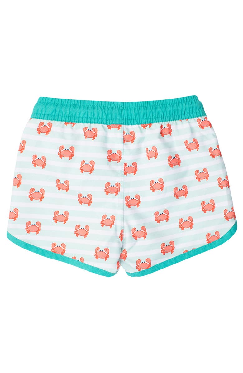 RuggedButts Boys UPF50+ Sun Protected Dolphin Hem Swim Trunks, Alternate, color, Crabby Cove