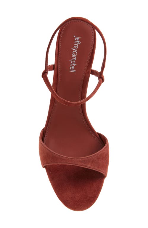 Jeffrey Campbell Calla Sandal In Dusty Red Suede