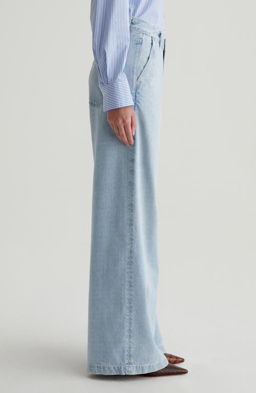 Shop Ag Stella Mid Rise Wide Leg Palazzo Jeans In Idol