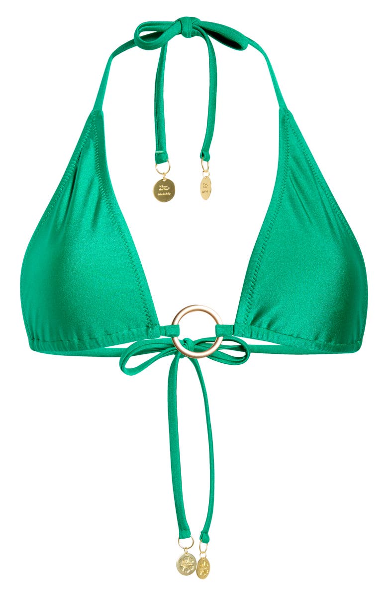 Kulani Kinis Ring Halter Bikini Top, Alternate, color, Island Lush