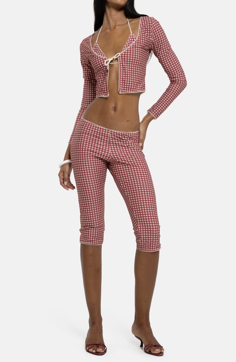 JADED LONDON Beach Capri Pants, Alternate, color, Red