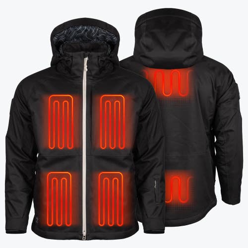 Mobile Warming Heated Waterproof Snow Jacket In Black