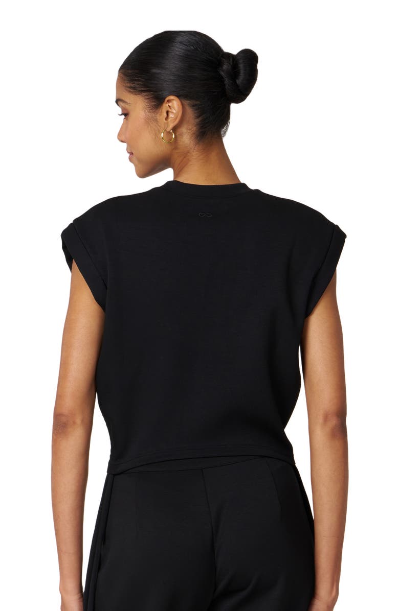 Rebody Active Nadine Scuba Knit Shirring Top, Alternate, color, Black