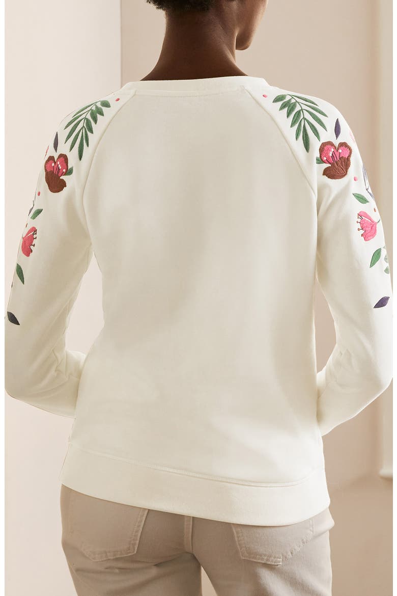 Stretch Cotton Sweatshirt, Alternate, color, IVORY MULTI EMBROIDERY