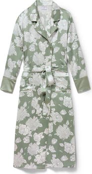 Petite Plume Floral Mulberry Silk Robe