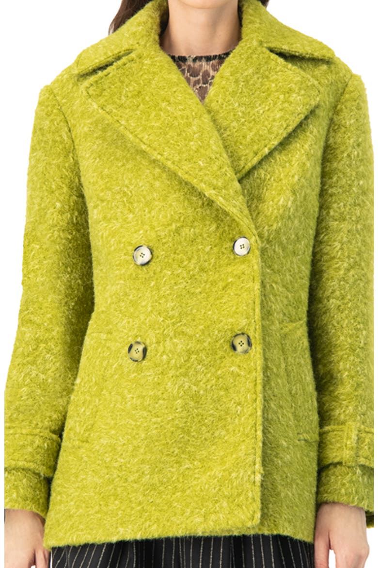 Double-Breasted Coat with Maxi Lapel, Alternate, color, Green