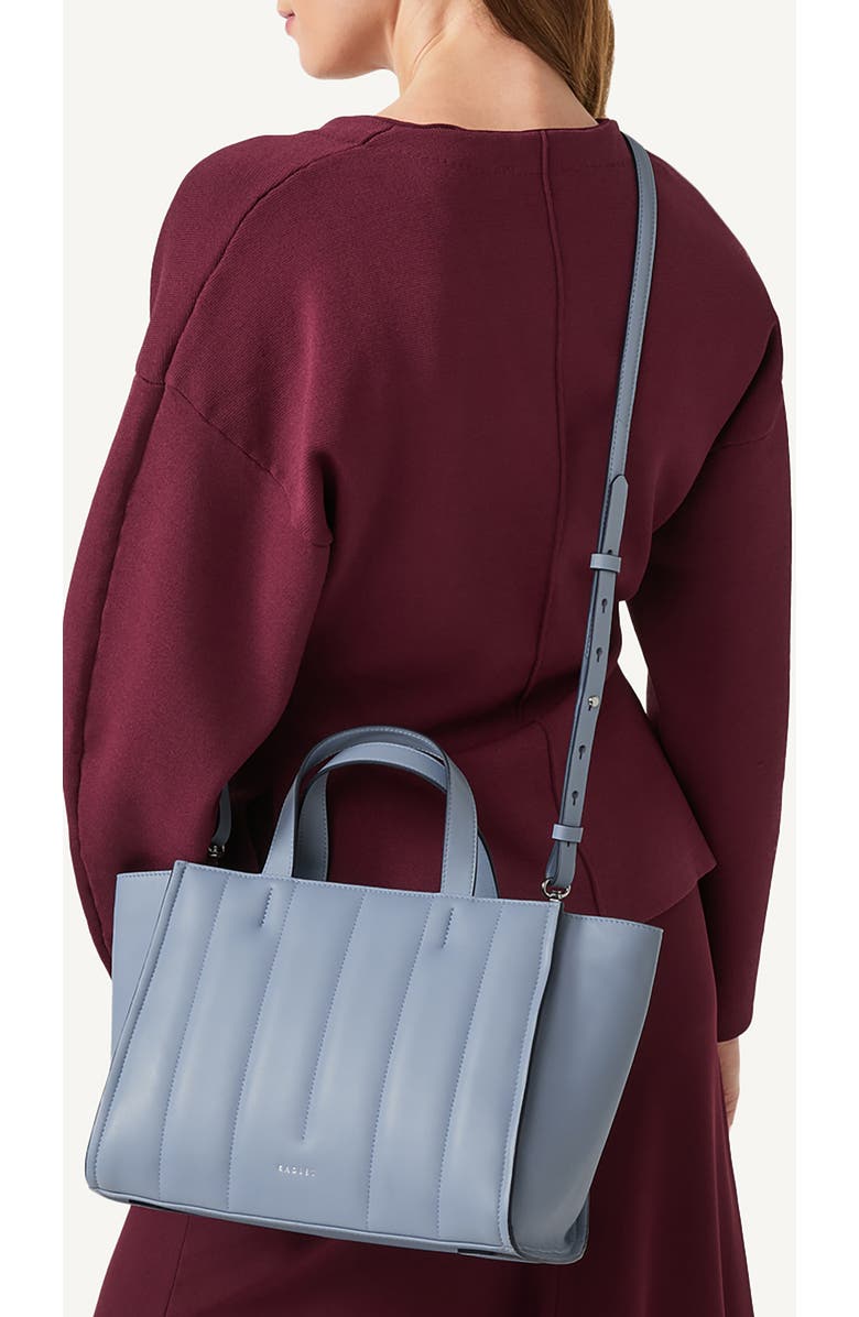 Radley Medium Oak Street Quilted Leather Tote, Alternate, color, Smoke Blue