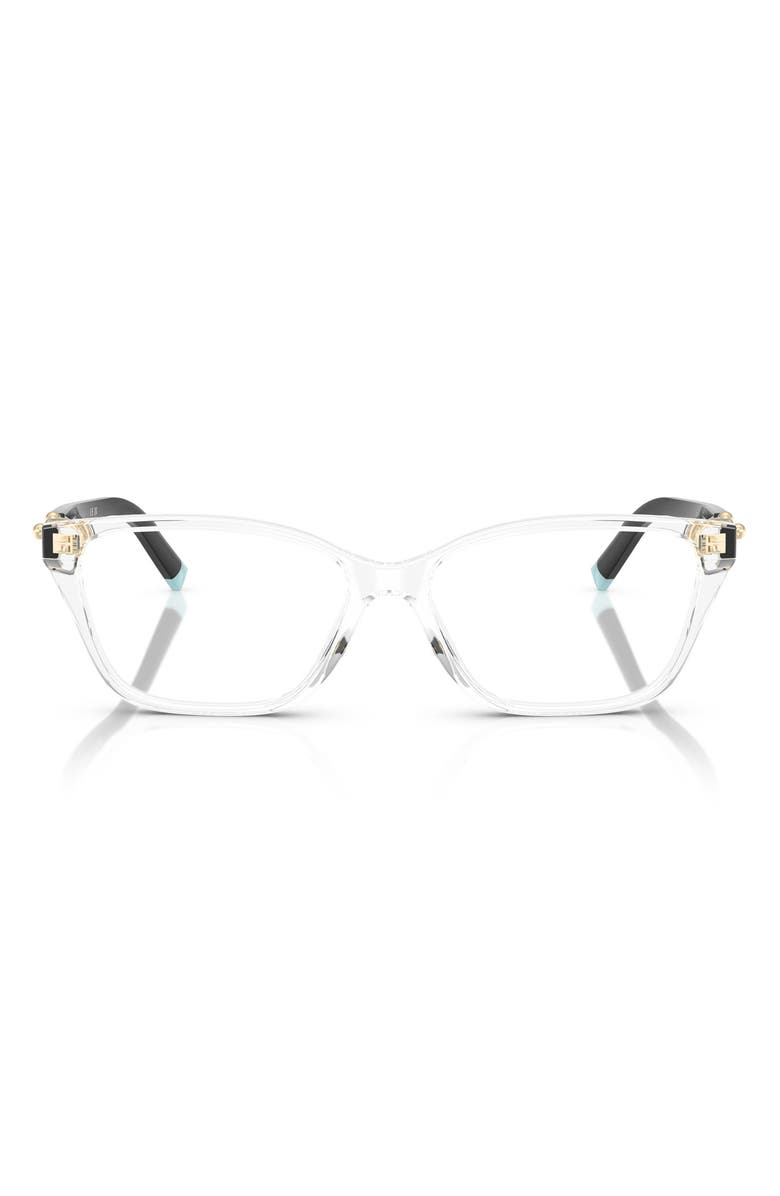 Tiffany & Co. 53mm Rectangular Glasses, Main, color, Clear/ Demo Lens
