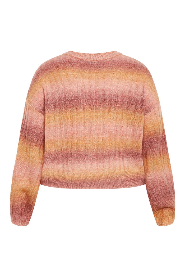 Shay Ombré Stripe Rib Sweater, Alternate, color, TOFFEE