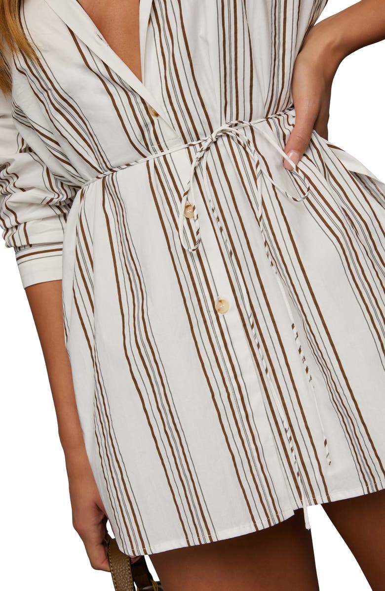 VICI Collection Charlie Stripe Waist Tie Romper, Alternate, color, 